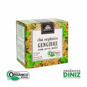 Chá de Gengibre e Mate 10 Sachês Orgânico kampo de Ervas