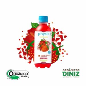Kombucha com Morango, Hibisco e Pimenta Rosa Orgânico 300ml