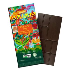Chocolate Orgânico Biodinâmico Ibakati 75% Cacau com Abacaxi AMMA 80g