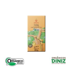 Chocolate 70% com Açúcar de Coco Orgânico Onveg (80g)