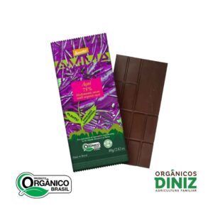Chocolate Biodinâmico Açaí 75% Cacau com Açaí 80g