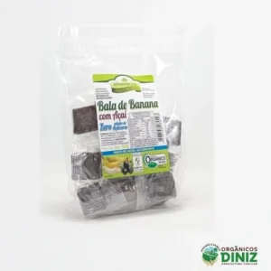 Bala de Banana com Açaí Zero Açúcar Alimentar orgânica (100g)